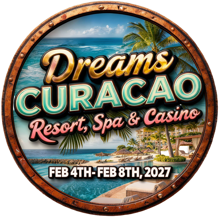 Promotional Button for VJL Travel Vacation trip to Curacao Feb 2027